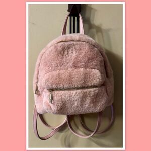 Pink Fur Backpacks for Girls - Pink